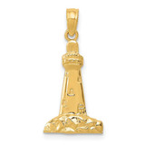 Image of 10k Yellow Gold Lighthouse Pendant
