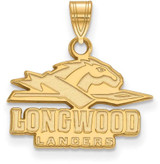 Image of 10K Yellow Gold Longwood University Small Pendant by LogoArt