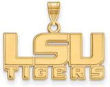 Image of 10K Yellow Gold Louisiana State University Small Pendant by LogoArt (1Y042LSU)