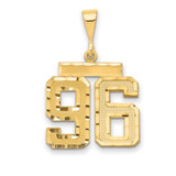 Image of 10K Yellow Gold Medium Diamond-cut Number 96 Pendant