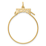 Image of 10k Yellow Gold Memories Charm Holder Pendant
