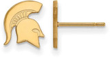 Image of 10K Yellow Gold Michigan State University X-Small Post Earrings LogoArt 1Y050MIS