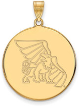 Image of 10K Yellow Gold Missouri Western State University XL Disc Pendant by LogoArt