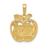 Image of 10K Yellow Gold New York City Skyline in Apple Pendant