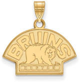 Image of 10K Yellow Gold NHL Boston Bruins Small Pendant by LogoArt (1Y039BRI)