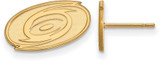 Image of 10K Yellow Gold NHL Carolina Hurricanes X-Small Post Earrings by LogoArt