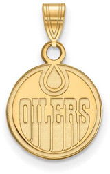 Image of 10K Yellow Gold NHL Edmonton Oilers Small Pendant by LogoArt