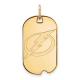 10K Yellow Gold NHL Tampa Bay Lightning Small Dog Tag by LogoArt