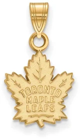 Image of 10K Yellow Gold NHL Toronto Maple Leafs Small Pendant by LogoArt