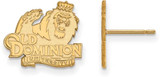Image of 10K Yellow Gold Old Dominion University Small Post Earrings by LogoArt