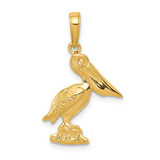 Image of 10k Yellow Gold Pelican Pendant