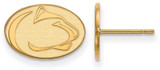 Image of 10K Yellow Gold Penn State University X-Small Post Earrings by LogoArt