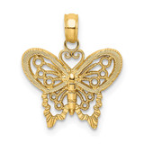 Image of 10k Yellow Gold Polished Butterfly Pendant