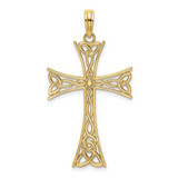 Image of 10K Yellow Gold Polished Celtic Knot Cross Pendant