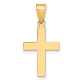 Image of 10K Yellow Gold Polished Cross Pendant 10C3787