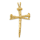 Image of 10K Yellow Gold Polished Cross Pendant 10D164
