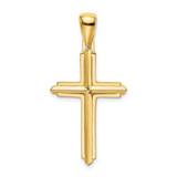 Image of 10K Yellow Gold Polished Cross Pendant 10K8501