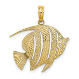 Image of 10K Yellow Gold Polished Cut-Out Fish Pendant