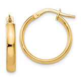 Image of 13.5mm 10k Yellow Gold Polished Hoop Earrings 10LE304