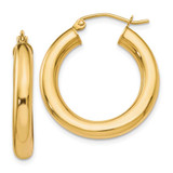 Image of 26mm 10k Yellow Gold Polished Lightweight Hoop Earrings 10LE378