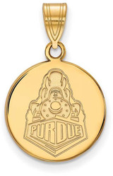 Image of 10K Yellow Gold Purdue Medium Disc Pendant by LogoArt (1Y063PU)