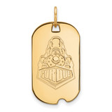 10K Yellow Gold Purdue Small Dog Tag by LogoArt (1Y056PU)