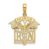 Image of 10K Yellow Gold Registered Nurse Pendant 10D1234