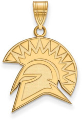Image of 10K Yellow Gold San Jose State University Large Pendant by LogoArt (1Y002SJS)