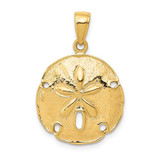 Image of 10K Yellow Gold Sand Dollar Pendant 10K2938