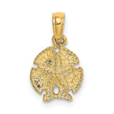 Image of 10K Yellow Gold Sand Dollar W/Star Pendant