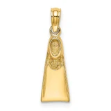 Image of 10K Yellow Gold Scuba Flipper Pendant