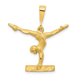 Image of 10K Yellow Gold Solid Gymnast Pendant