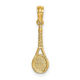 Image of 10k Yellow Gold Tennis Racquet Pendant