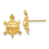 Image of 10k Yellow Gold Turtle Post Earrings 10TC598