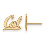 10K Yellow Gold University of California Berkeley X-Small Post LogoArt Earrings