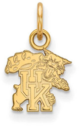 Image of 10K Yellow Gold University of Kentucky X-Small Pendant by LogoArt (1Y043UK)