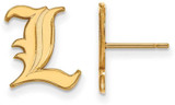 Image of 10K Yellow Gold University of Louisville Small Post Earrings by LogoArt 1Y009UL