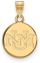 Image of 10K Yellow Gold University of New Mexico Small Pendant by LogoArt (1Y005UNM)