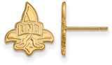 Image of 10K Yellow Gold University of New Orleans Small Post Earrings by LogoArt
