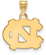 Image of 10K Yellow Gold University of North Carolina Small Pendant by LogoArt (1Y002UNC)