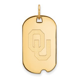 10K Yellow Gold University of Oklahoma Small Dog Tag by LogoArt (1Y028UOK)