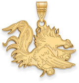Image of 10K Yellow Gold University of South Carolina Large Pendant by LogoArt (1Y046USO)