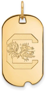 Image of 10K Yellow Gold University of South Carolina Small Dog Tag by LogoArt
