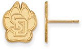 Image of 10K Yellow Gold University of South Dakota Small Post Earrings by LogoArt