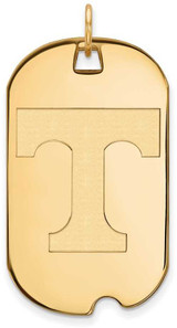 Image of 10K Yellow Gold University of Tennessee Large Dog Tag by LogoArt