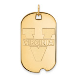 10K Yellow Gold University of Virginia Large Dog Tag by LogoArt
