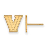 Image of 10K Yellow Gold Villanova University X-Small Post Earrings by LogoArt