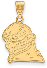 Image of 10K Yellow Gold Virginia Tech Large Pendant by LogoArt (1Y061VTE)