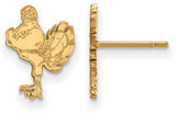 Image of 10K Yellow Gold Virginia Tech Small Post Earrings by LogoArt