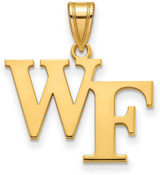 Image of 10K Yellow Gold Wake Forest University Medium Pendant by LogoArt (1Y003WFU)